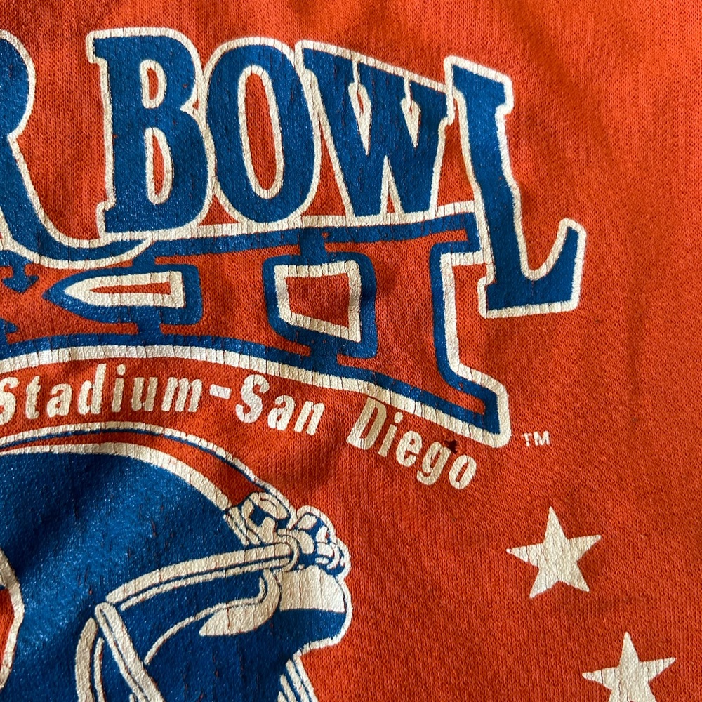 Vintage Denver Broncos Super Bowl XXII 1988 NFL Football Orange crewneck… - Picture 7 of 10